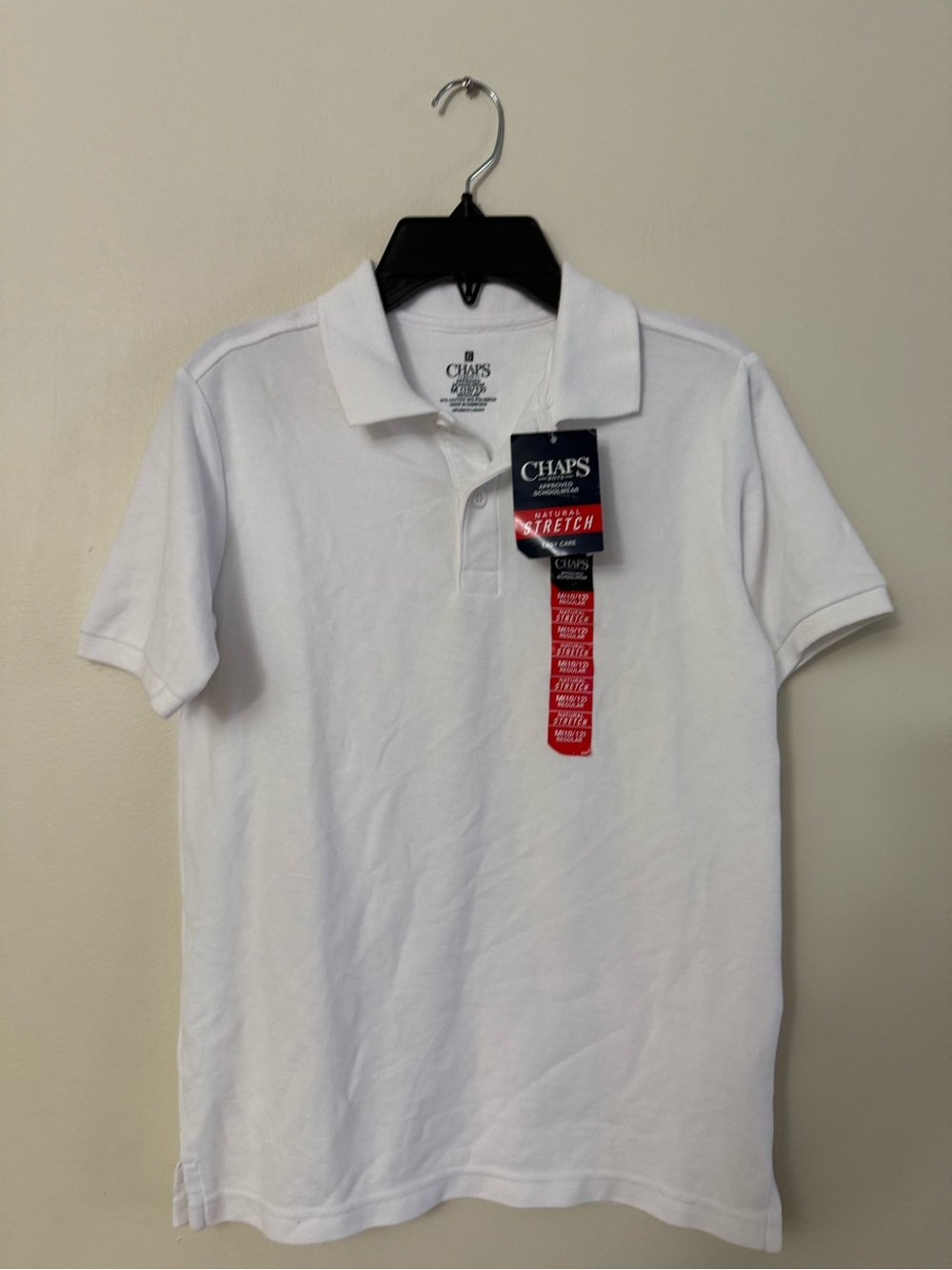 Chaps kids White Stretch Polo Shirt
